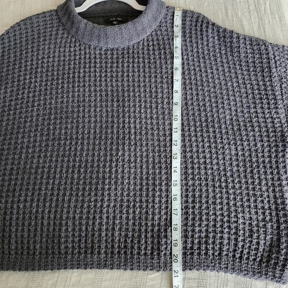 Love Tree Sweater Oversized Mock Neck Dark Gray Large - Picture 7 of 8